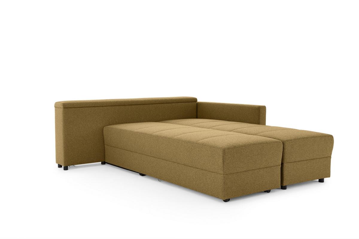 Ecksofa Looks IIi - Messingfarben/Schwarz, Design, Textil (229/287cm) - LOOKS by W.Joop
