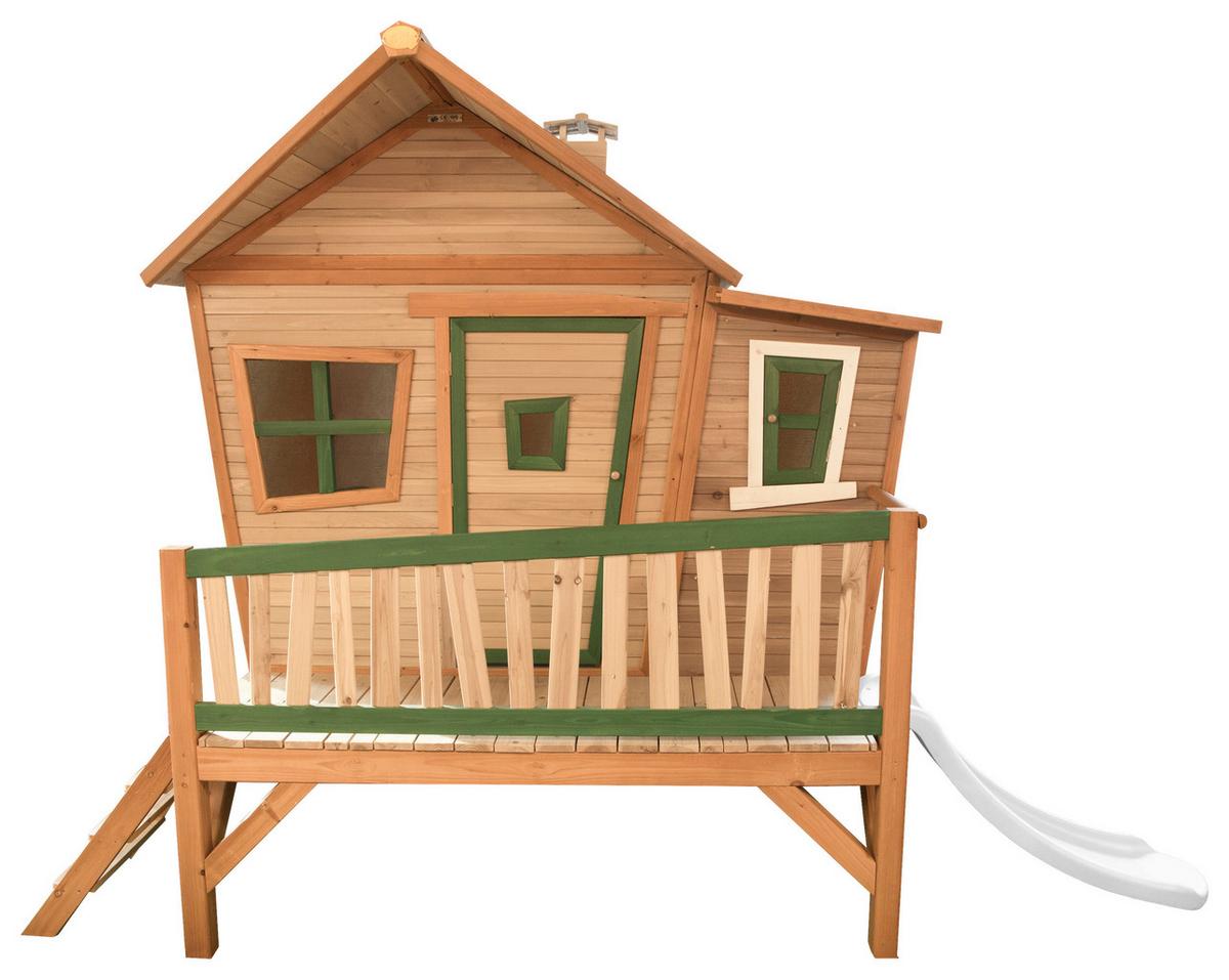Spielhaus A030.108.90 - Hellgrün/Braun, KONVENTIONELL, Holz/Kunststoff (123/12,8/152cm) - Ambia Garden