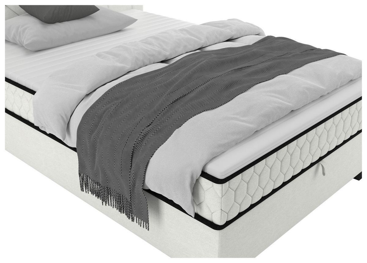 Americká postel MAYA D 140/200 cm, krémová - černá/krémová, Konvenční, dřevo/kompozitní dřevo (140/200cm) - Mömax