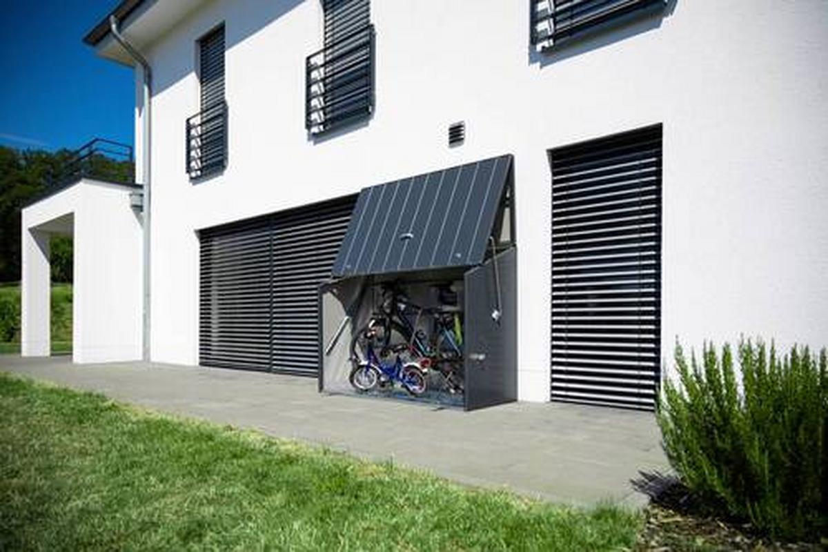 Geräteschrank Metall Sesame Anthrazit B/h: Ca. 76/139 Cm - Anthrazit, Basics, Metall (76/139/185cm)