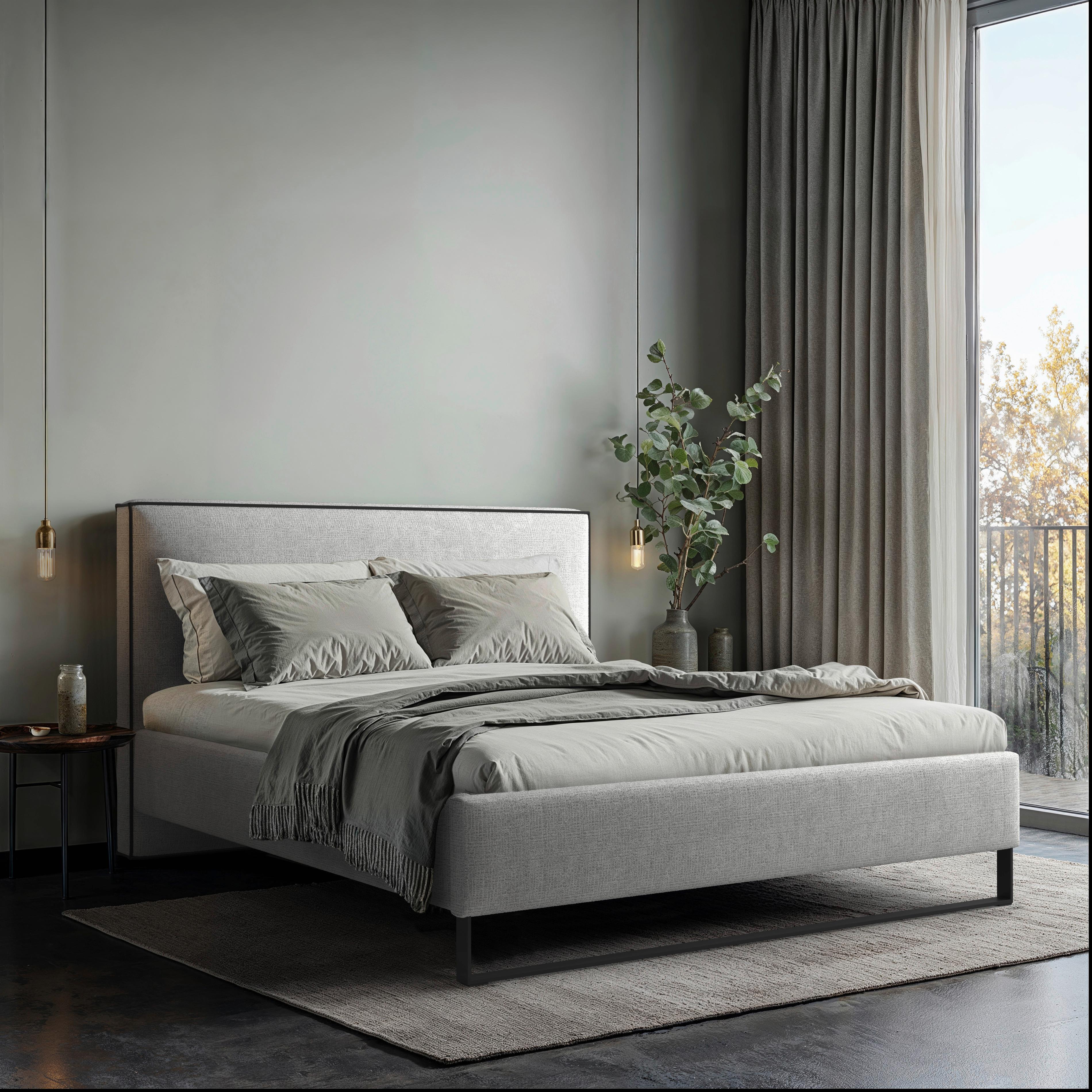 Polsterbett Winter Beige Lf: 180x200 Cm - Beige/Schwarz, MODERN, Holz/Holzwerkstoff (180/200cm) - MID.YOU