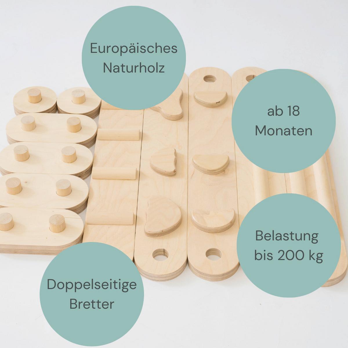 Balanceboard, natur Länge ca 3 Meter - Birkefarben, Basics, Holz (300cm)