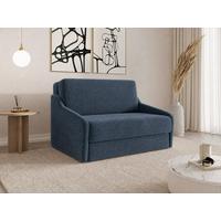 Schlafsofa Fly Dunkelblau, B: 136 cm - Schwarz/Dunkelblau, Design, Textil (136/86/113cm) - MID.YOU