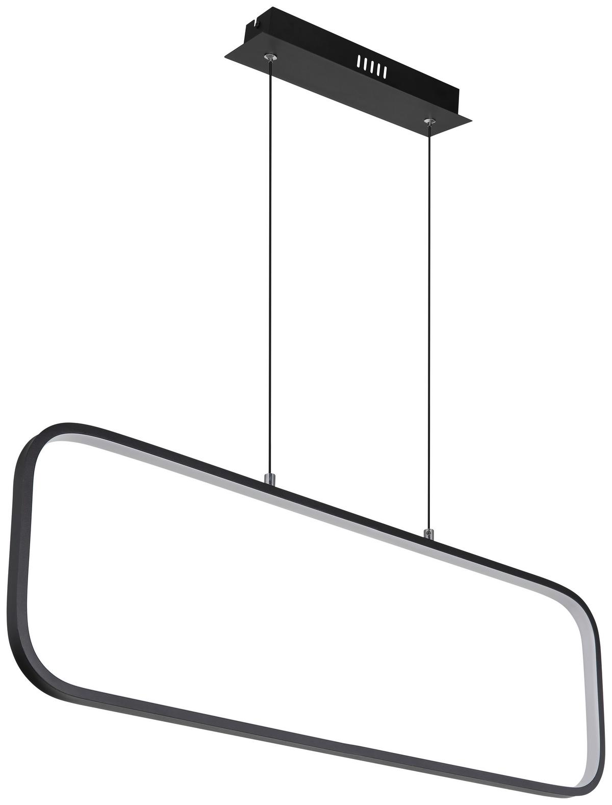 LED-Hängeleuchte 67262hb - Opal/Schwarz, Basics, Kunststoff/Metall (80/10/120cm) - Globo