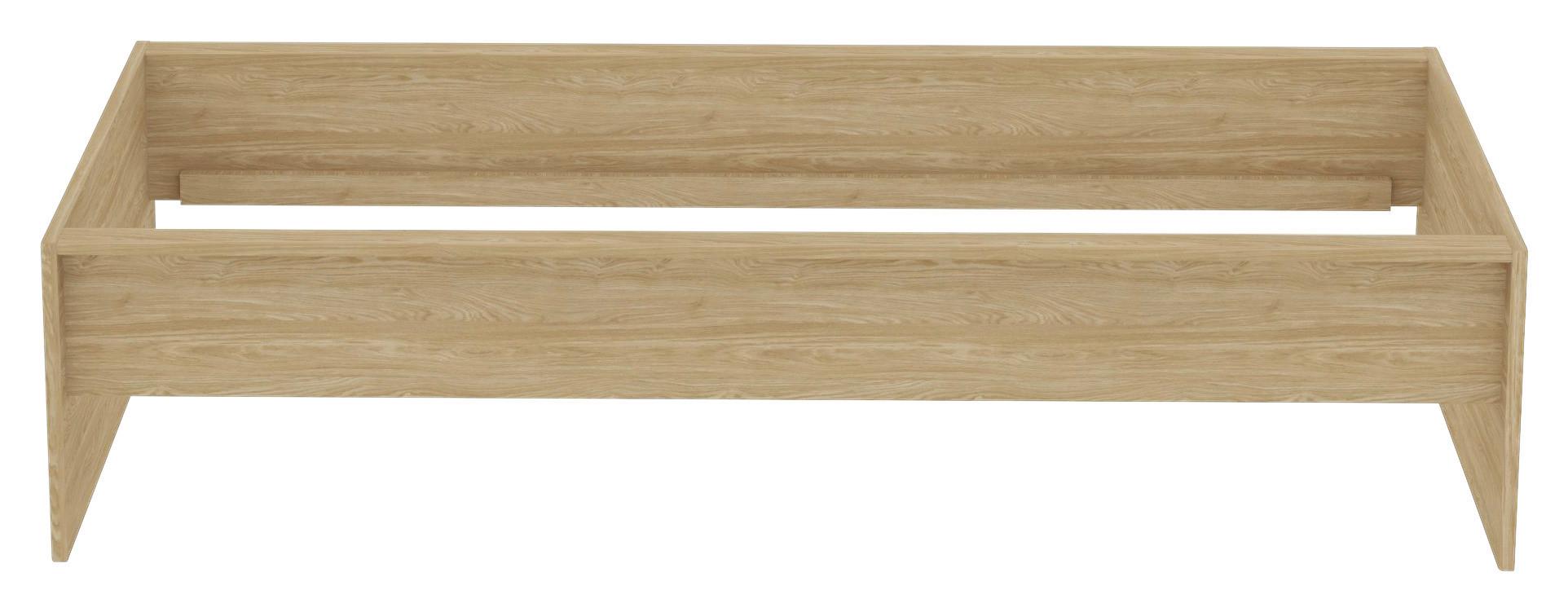 RÁM POSTELE UNIT 90 - barvy dubu, Konvenční, kompozitní dřevo (90cm) - Ondega