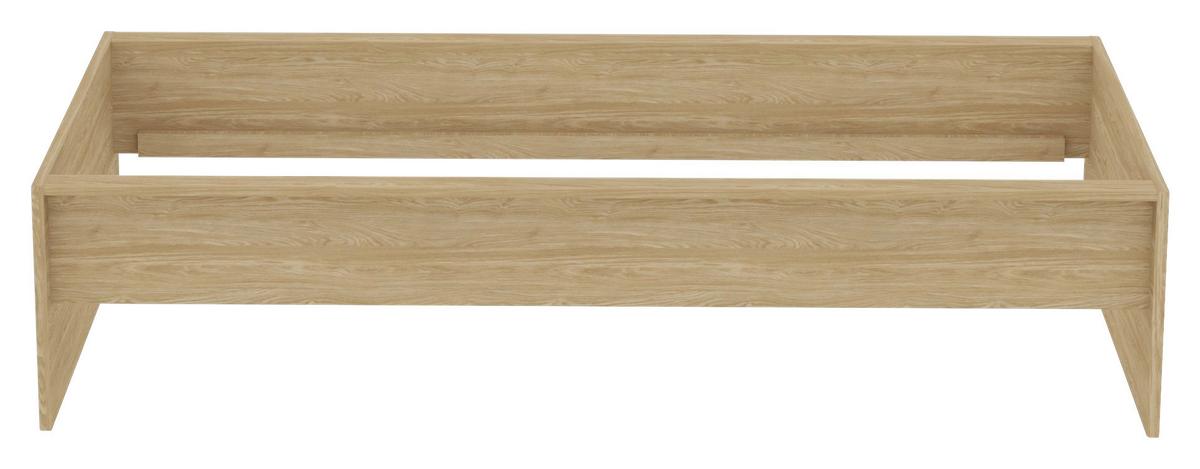 RÁM POSTELE UNIT 90 - barvy dubu, Konvenční, kompozitní dřevo (90cm) - Ondega