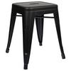 Hocker Vantaggio Brush Stahl Schwarz H: 46 Cm Stapelbar - Schwarz, Basics, Metall (39/46/39cm) - MID.YOU