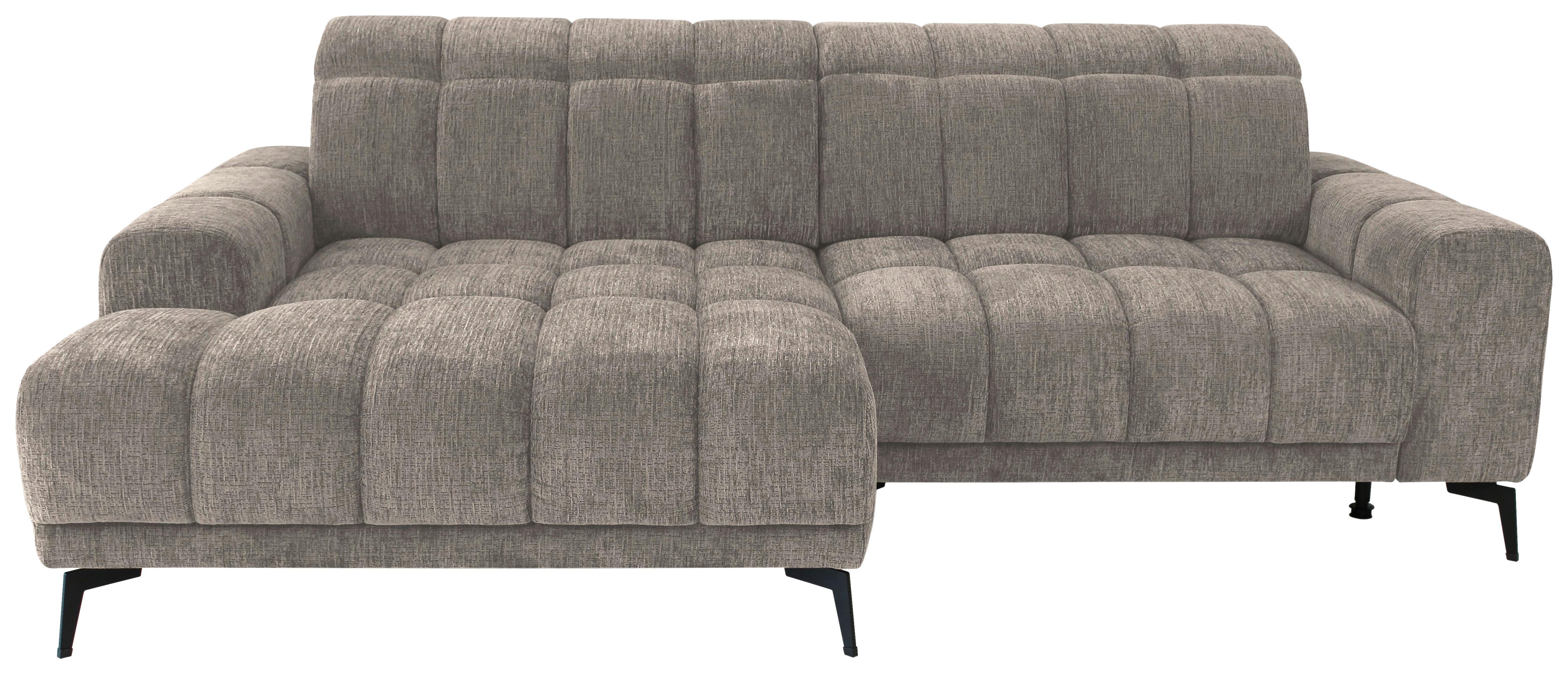 Rohová sedačka LAYA, levá, šedohnědá žinylka KANSAS - šedohnědá, Moderní, textil (155/250cm) - Premium Living