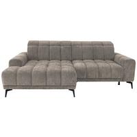 Rohová sedačka LAYA, levá, šedohnědá žinylka KANSAS - šedohnědá, Moderní, textil (155/250cm) - Premium Living