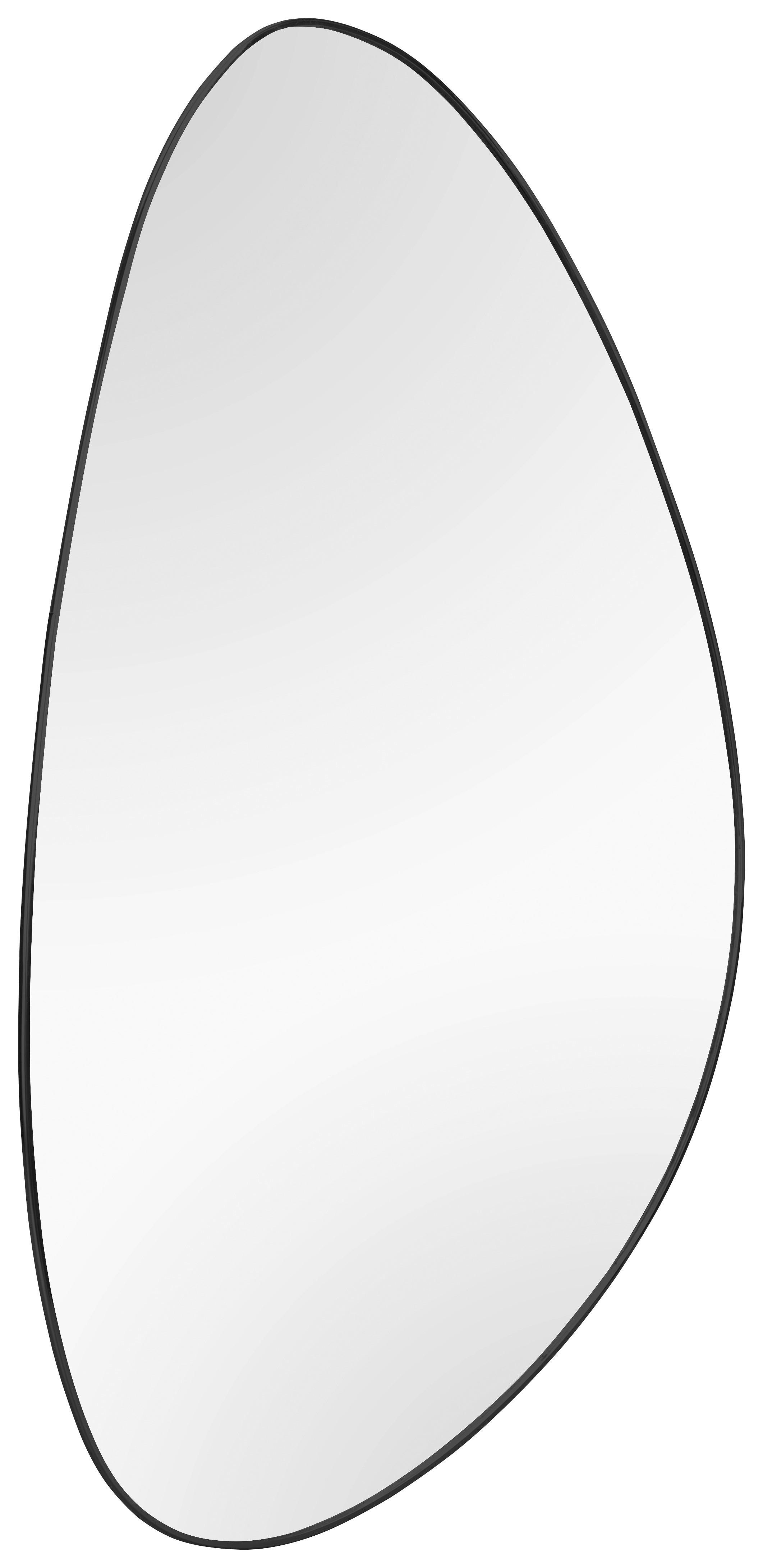 Nástenné Zrkadlo Ida -Sb- - čierna, Moderný, kov/sklo (40/60cm) - Modern Living