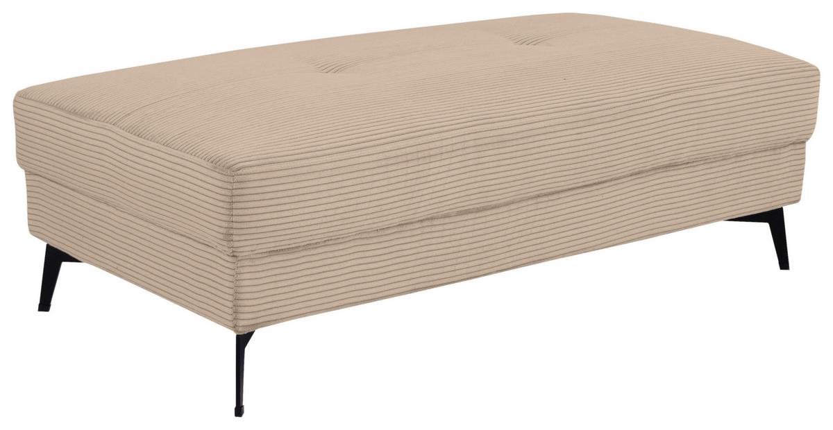 Hocker Zero Braun B: 140 cm - Hellbraun/Schwarz, Trend, Textil (140/46/80cm)