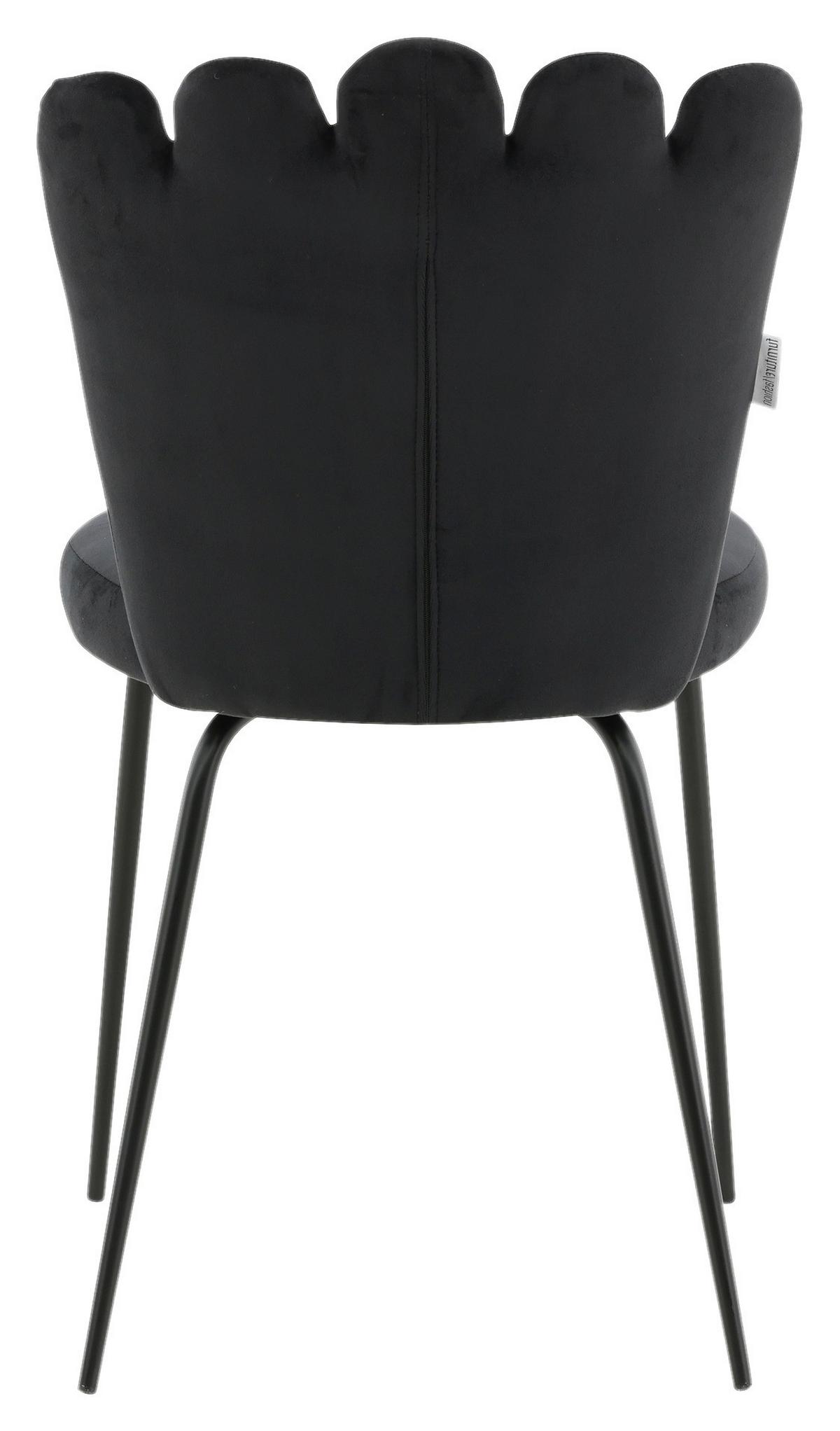 Stuhl-Set Limhamn - Schwarz, Design, Textil/Metall (44,5/82,5/54cm) - Livetastic
