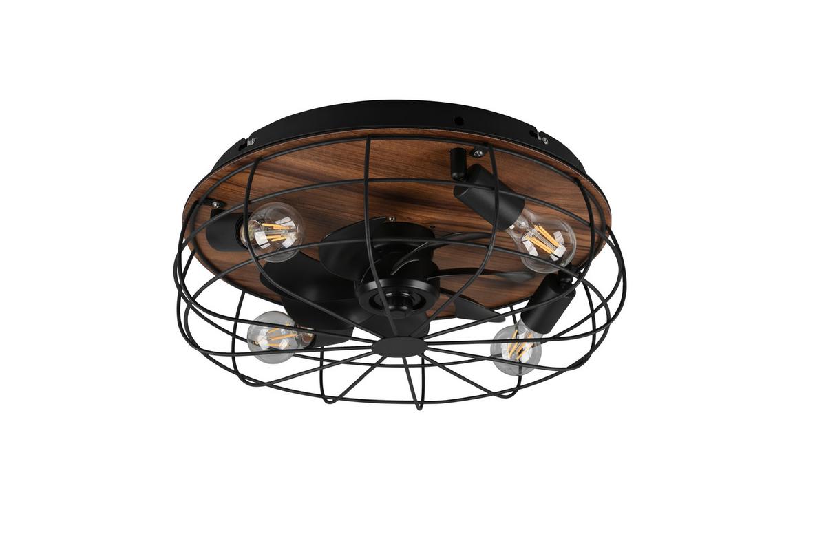 Deckenleuchte R61105032 - Schwarz/Braun, LIFESTYLE, Holz/Kunststoff (48,5/17,5cm)
