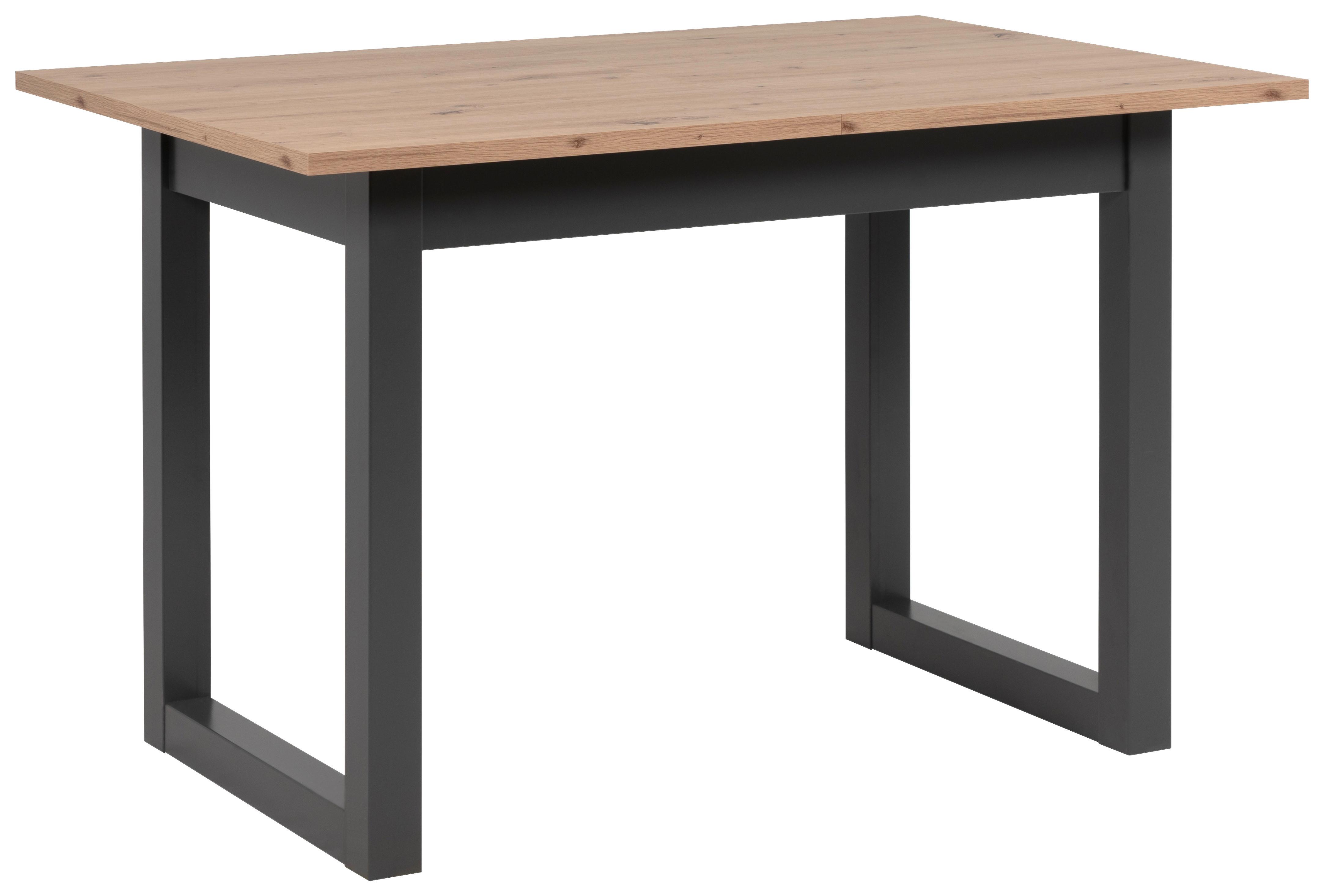 Esstisch Denver 80b - Anthrazit/Eiche Artisan, Basics, Holzwerkstoff (120/80/75cm) - MID.YOU