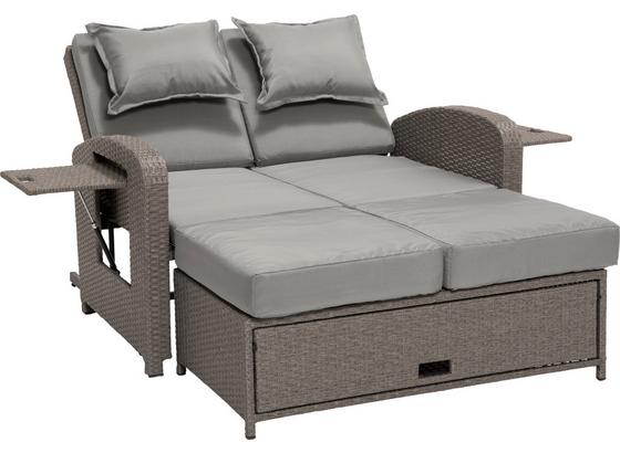 Loungesofa Bahia Rondo aus Kunststoff mit Kissen - Braun/Grau, MODERN, Kunststoff/Textil (173/95/134cm) - Greemotion Loungesofa Bahia Rondo aus Kunststoff mit Kissen - Braun/Grau, MODERN, Kunststoff/Textil (173/95/134cm) - Greemotion