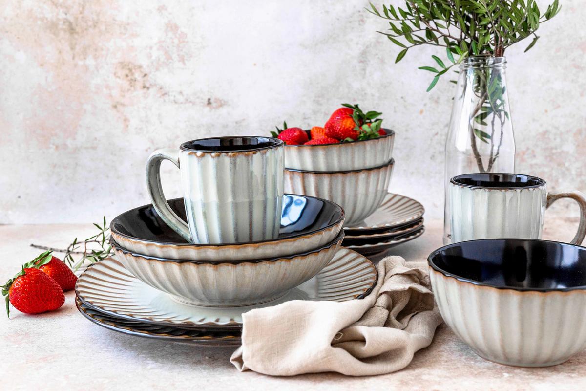 Kombiservice Confino Hellbraun 20-Teilig - Hellbraun, Basics, Keramik - Mäser