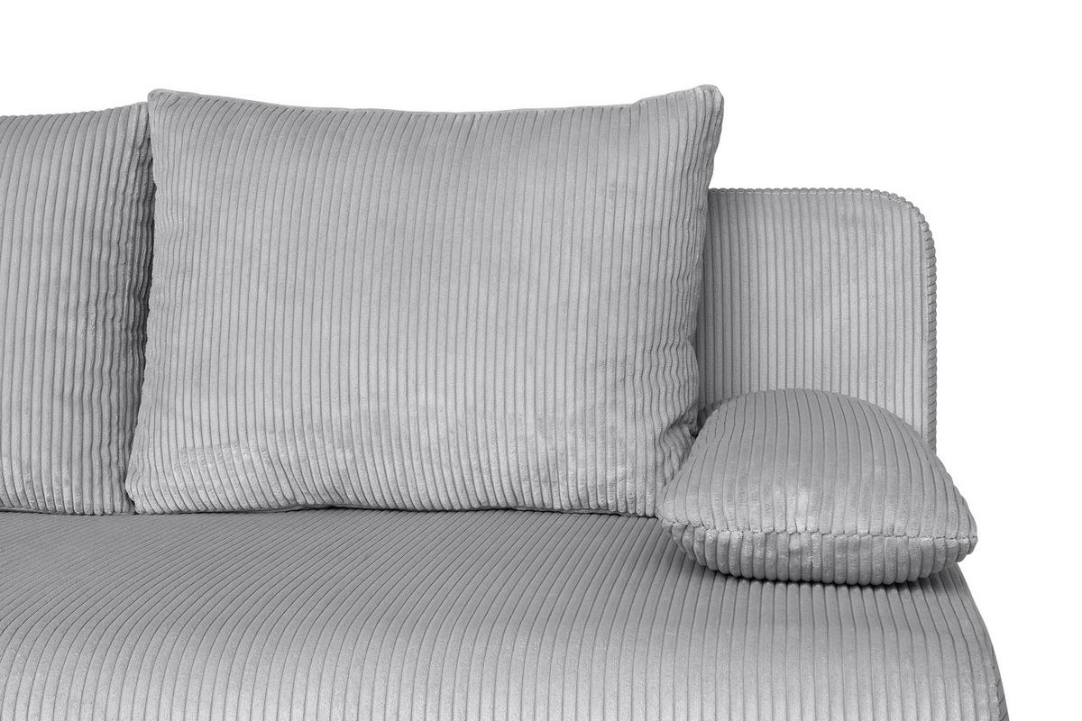 Schlafsofa Bora Hellgrau B: 193 Cm - Chromfarben/Hellgrau, Design, Holzwerkstoff/Textil (193/86/85cm) - P & B