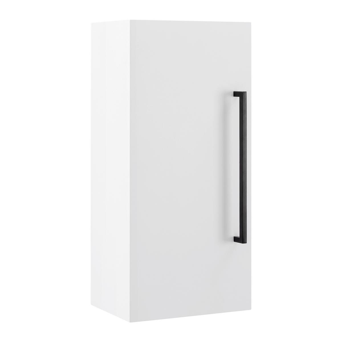 Závesná skrinka MARIANNE biela - čierna/biela, Modern, kov/kompozitné drevo (30/64/20cm) - Bessagi Home