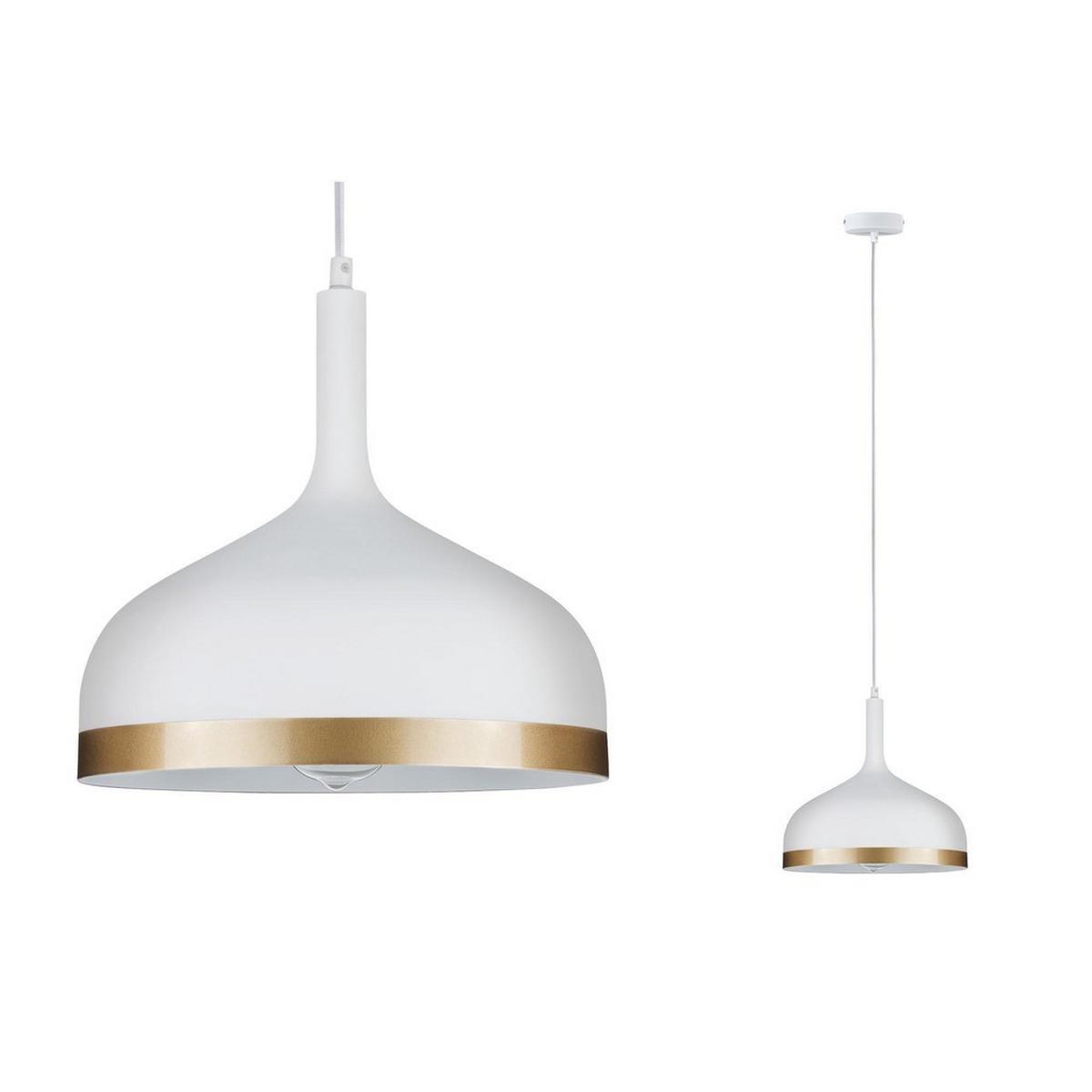 LED-Hängeleuchte Neordic Embla 1-Flammig dimmbar - Goldfarben/Weiß, Design, Metall (15/110cm) - Paulmann