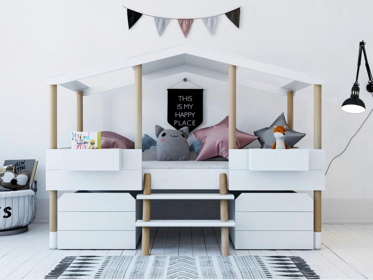 BETTSCHUBKASTEN Weiß B: 58cm - Weiß, Design, Holzwerkstoff (58/40/90cm) - Livetastic