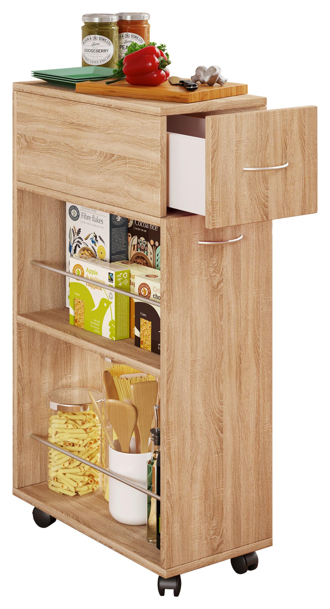 Allzweckwagen Tusal Sb - Sonoma Eiche, Design, Holzwerkstoff/Kunststoff (25/50/85cm) - MID.YOU