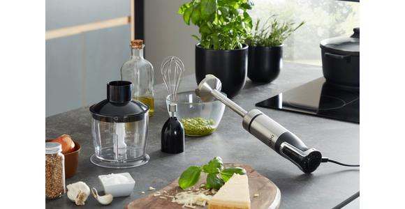 Stabmixer-set Gusteau Schwarz/ Edelstahl 800w 4-Teilig - Edelstahlfarben/Schwarz, KONVENTIONELL, Kunststoff/Metall (19,5/13,5/37cm) - Bono