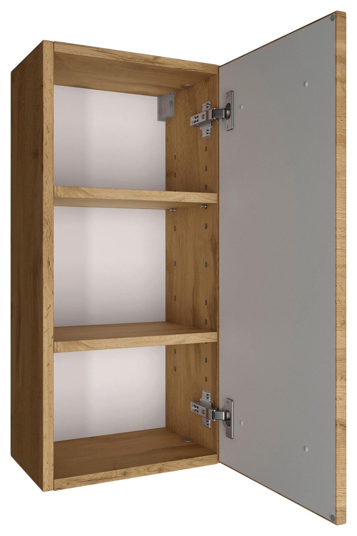 Badmöbel-Set Manchester B: 90 cm Eiche Wotan Dekor - Eichefarben, MODERN, Holzwerkstoff (90cm) - Held