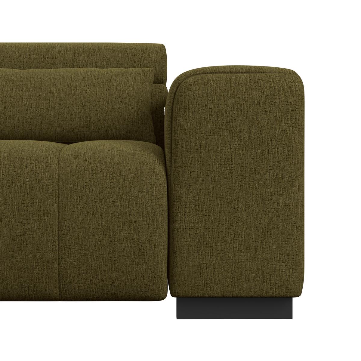 Ecksofa Matera Olivgrün S: 226x311cm - Schwarz/Olivgrün, Trend, Textil (226/311cm)