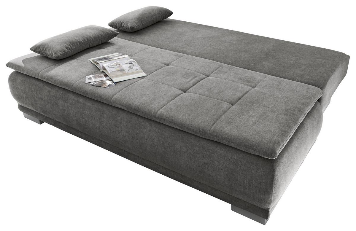 Rozkladací pohovka Luigi šedá - šedá/barvy stříbra, Moderní, kompozitní dřevo/textil (208/93/105cm) - MID.YOU