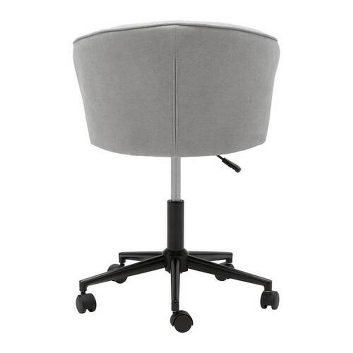 Otočná stolička JILA sv. sivá - černá/světle šedá, Moderní, kov/dřevo (58/72-82/60cm) - Bessagi Home