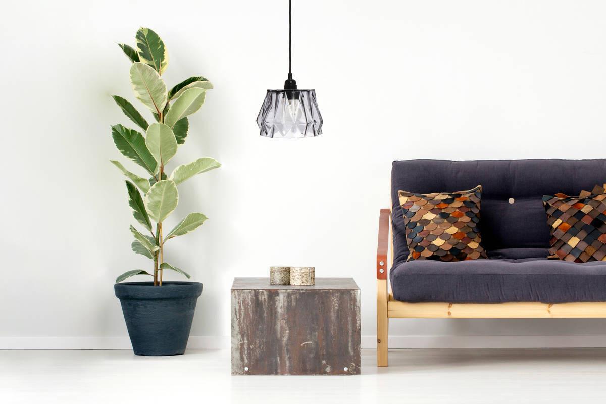 Hängeleuchte Aurea H: 19 cm 1-Flammig - Grau, Trend, Glas (19/19/19cm) - Kayoom