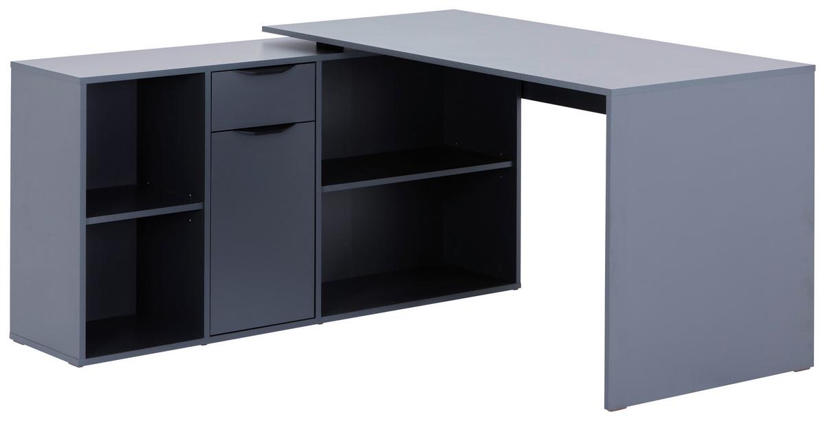 Sarok Íróasztal Mx 195 - antracit/fehér, Modern, faalapú anyag (136,8/74,2/135cm)