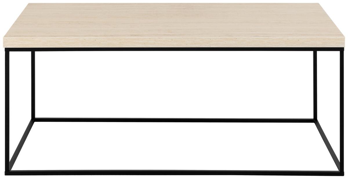 Couchtisch Barossa Beige/schwarz, 110 Cm - Beige/Schwarz, Design, Holz/Metall (110/55/45cm) - MID.YOU