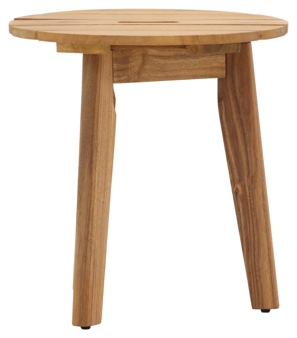 Gartenbeistelltisch Chania - Akaziefarben, KONVENTIONELL, Holz (40/40/42cm) - Gardenson