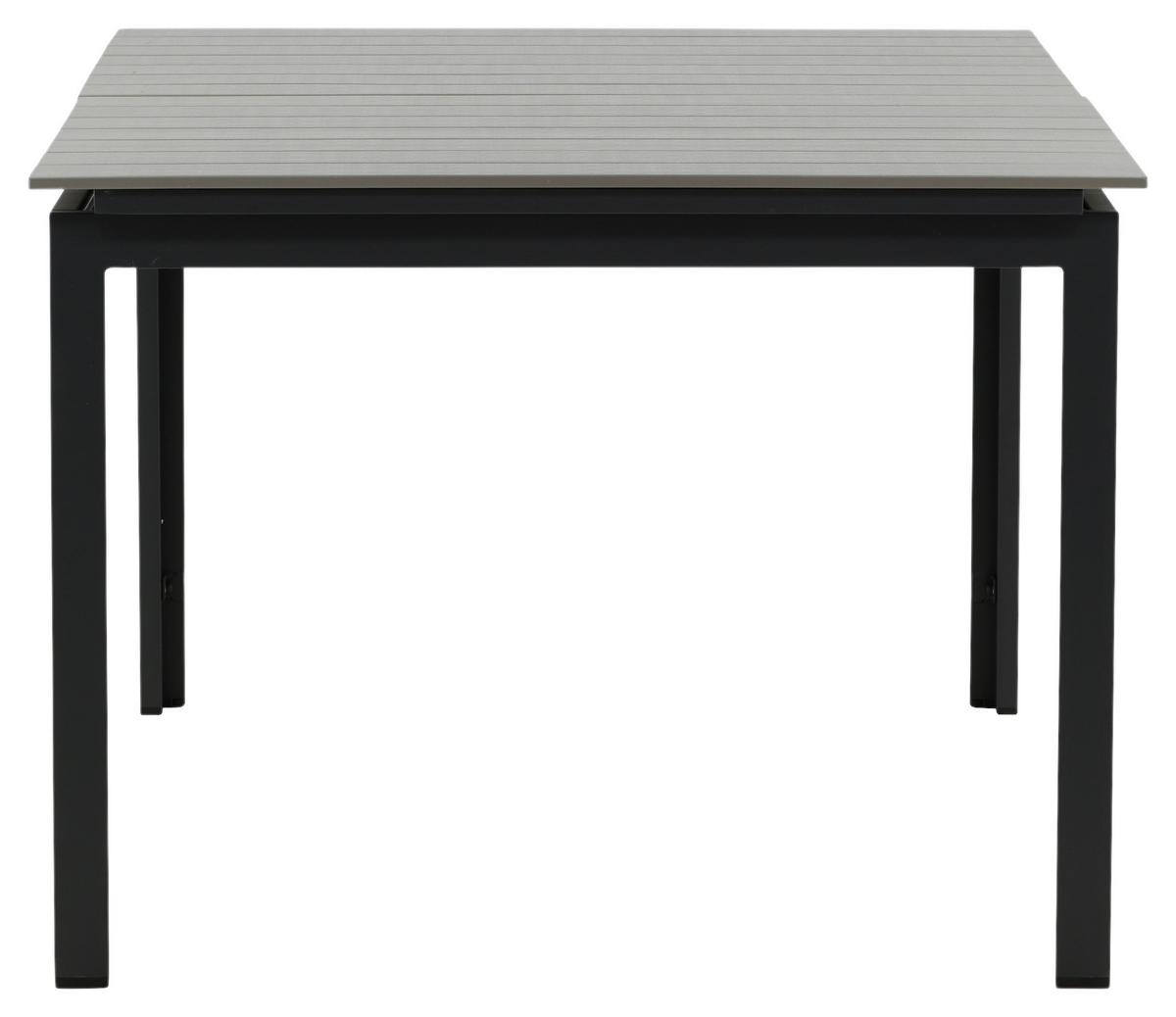 Gartentisch Levels Aluminium L 160 cm - Schwarz/Grau, KONVENTIONELL, Metall (160/100/75cm) - Gardenson