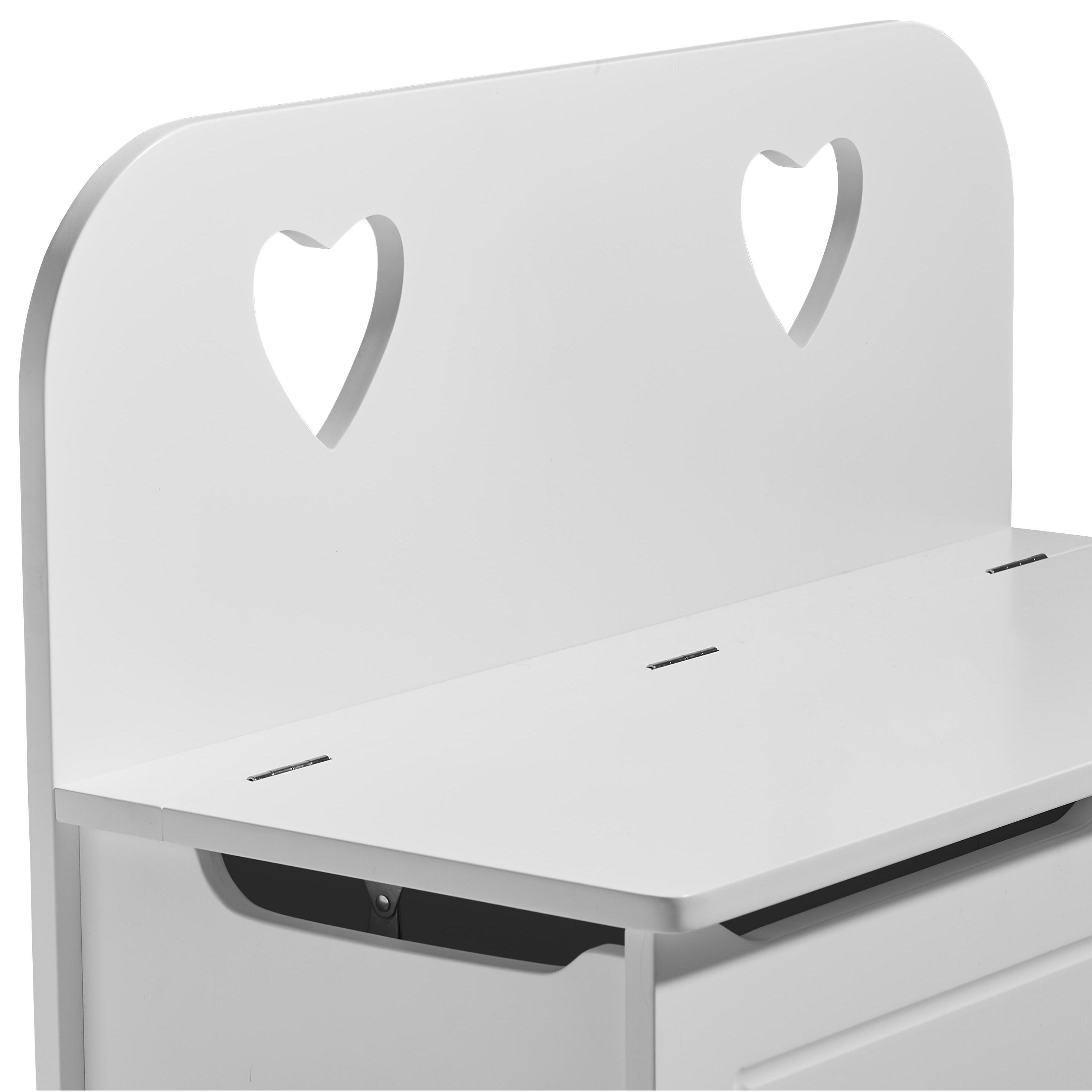 Weiße Kindersitzbank mit Stauraum kaufen