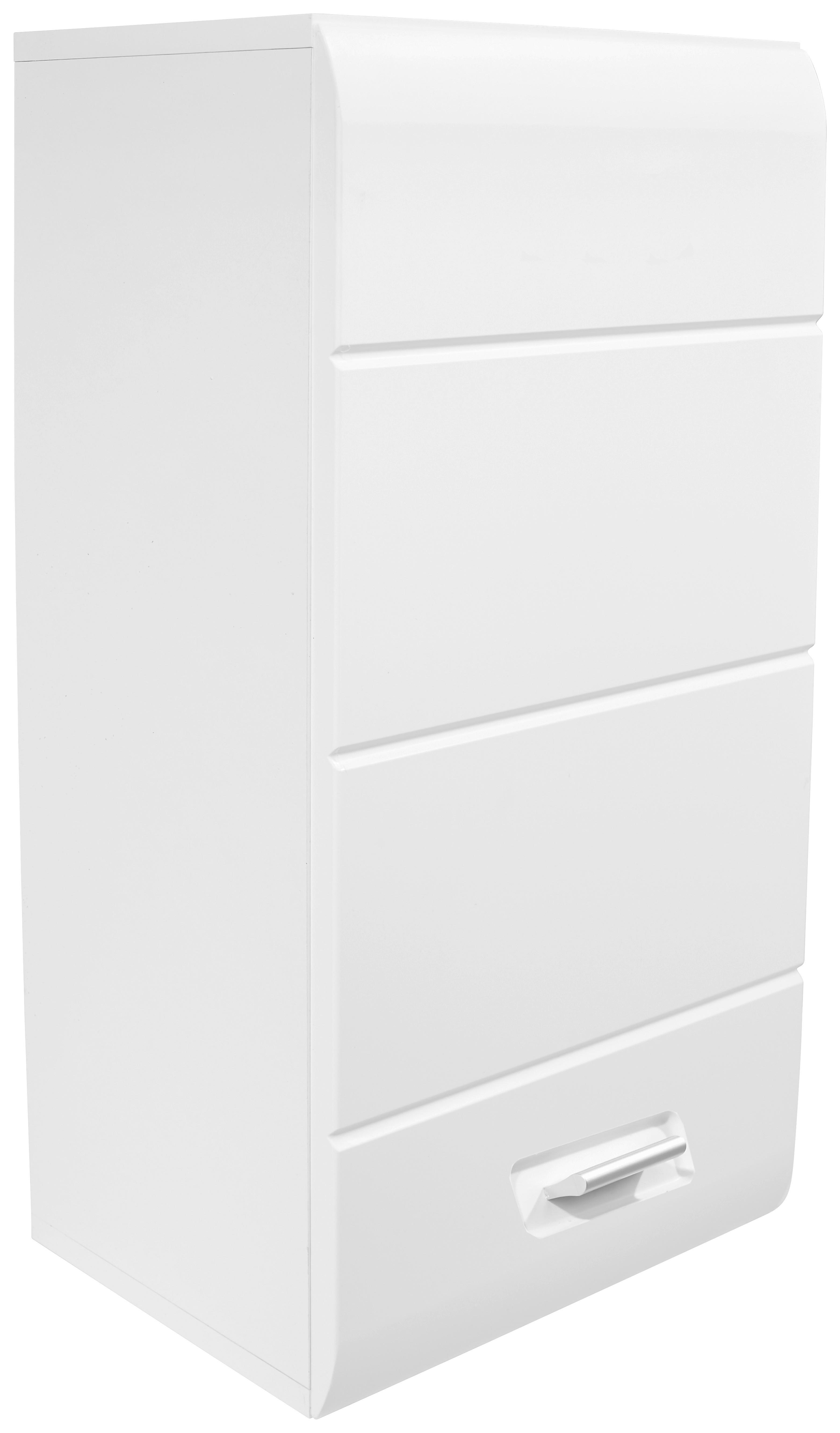 Hängeschrank Pearl B: 40cm, Weiß - Schwarz/Weiß, KONVENTIONELL, Glas/Holzwerkstoff (40/70/22,6cm)