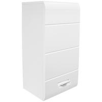 Hängeschrank Pearl B: 40cm, Weiß - Schwarz/Weiß, KONVENTIONELL, Glas/Holzwerkstoff (40/70/22,6cm)
