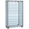 Vitrine Lumo Silberfarben B: 59 cm - Silberfarben, MODERN, Glas/Holzwerkstoff (59/91,3/18cm) - MID.YOU