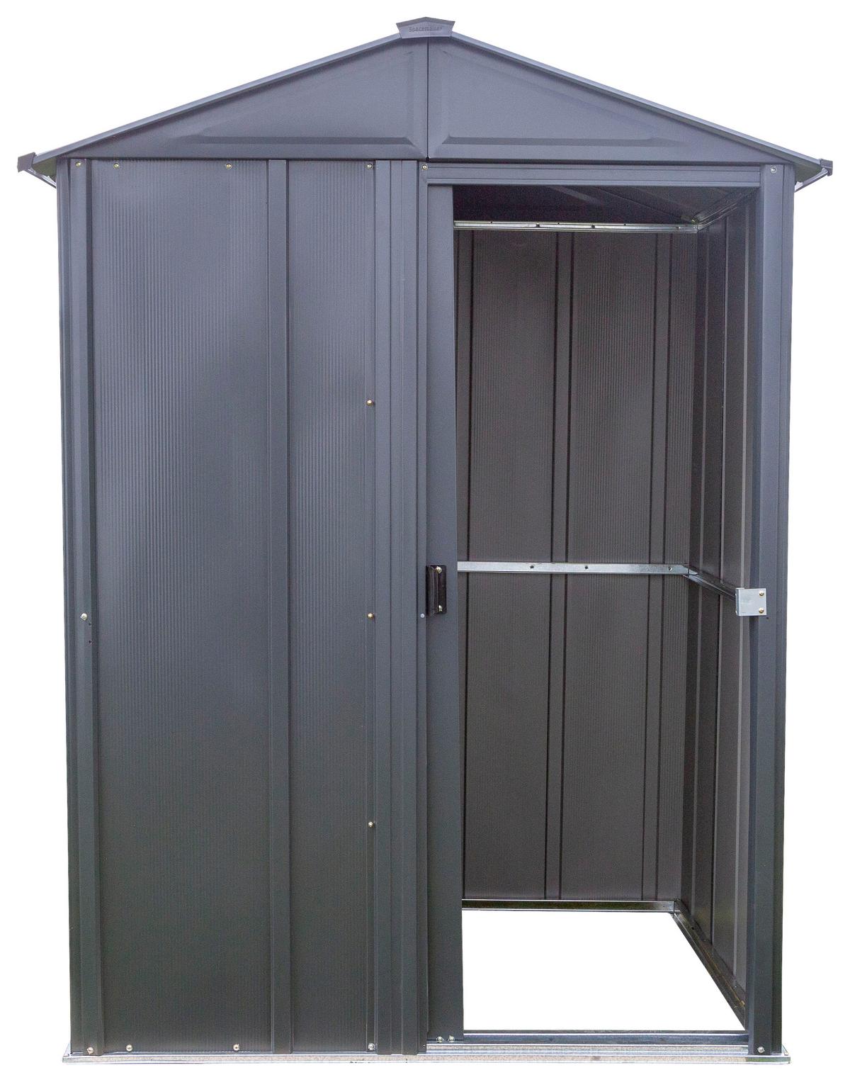 Gerätehaus Mit Satteldach 151x198x122 cm - Grau, Basics, Metall (151/198/122cm)