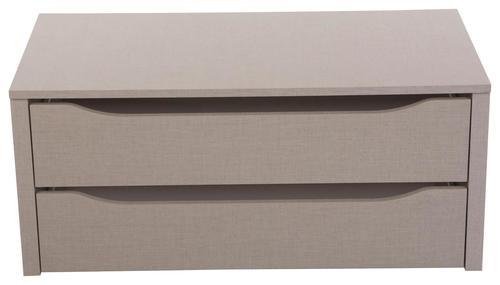 ZÁSUVKOVÝ DIEL 2 ZÁSUVKY - sivá, Konventionell, drevo (88/39/45cm)