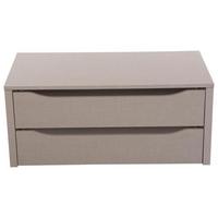 Schubkasteneinsatz B: 88 cm Leinenoptik 2 Laden - Grau, Holz (88/39/45cm) - Mömax