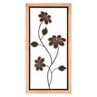 Wanddeko Girish Naturfarben, Schwarz B: 30 cm - Schwarz/Naturfarben, Basics, Holzwerkstoff/Metall (30/60/2.5cm)
