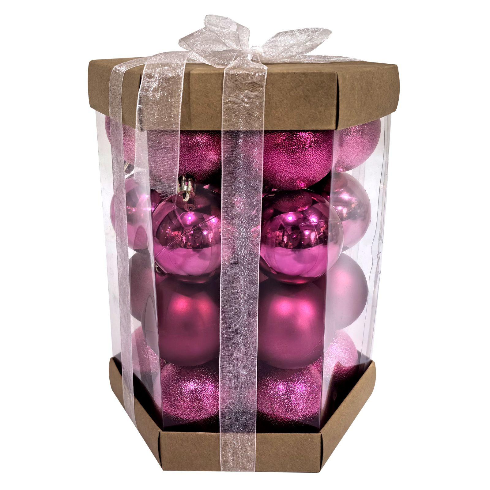 Christbaumkugel Kunststoff Lila Set Aus 28 Stk.