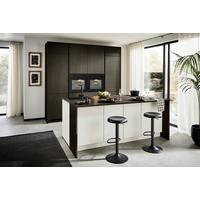 EINBAUKÜCHE STRIPE/CLEAN - Dunkelbraun/Anthrazit, MODERN, Holzwerkstoff (249,2cm) - Express-Kuechen