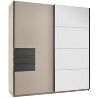 Šatní skříň OSNABRÜCK - šedá/černá, Trend, kov/kompozitní dřevo (180/198/65cm)