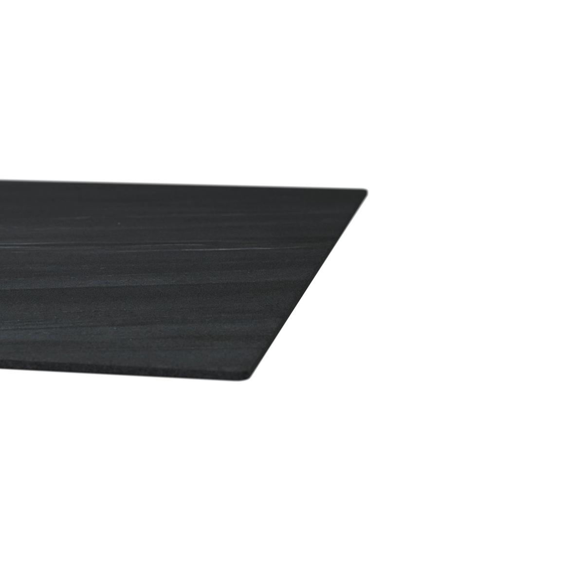 Jídelní stůl Livan tmavě šedá keramika - černá/tmavě šedá, Moderní, kov/kámen (180/90/76cm) - Bessagi Home