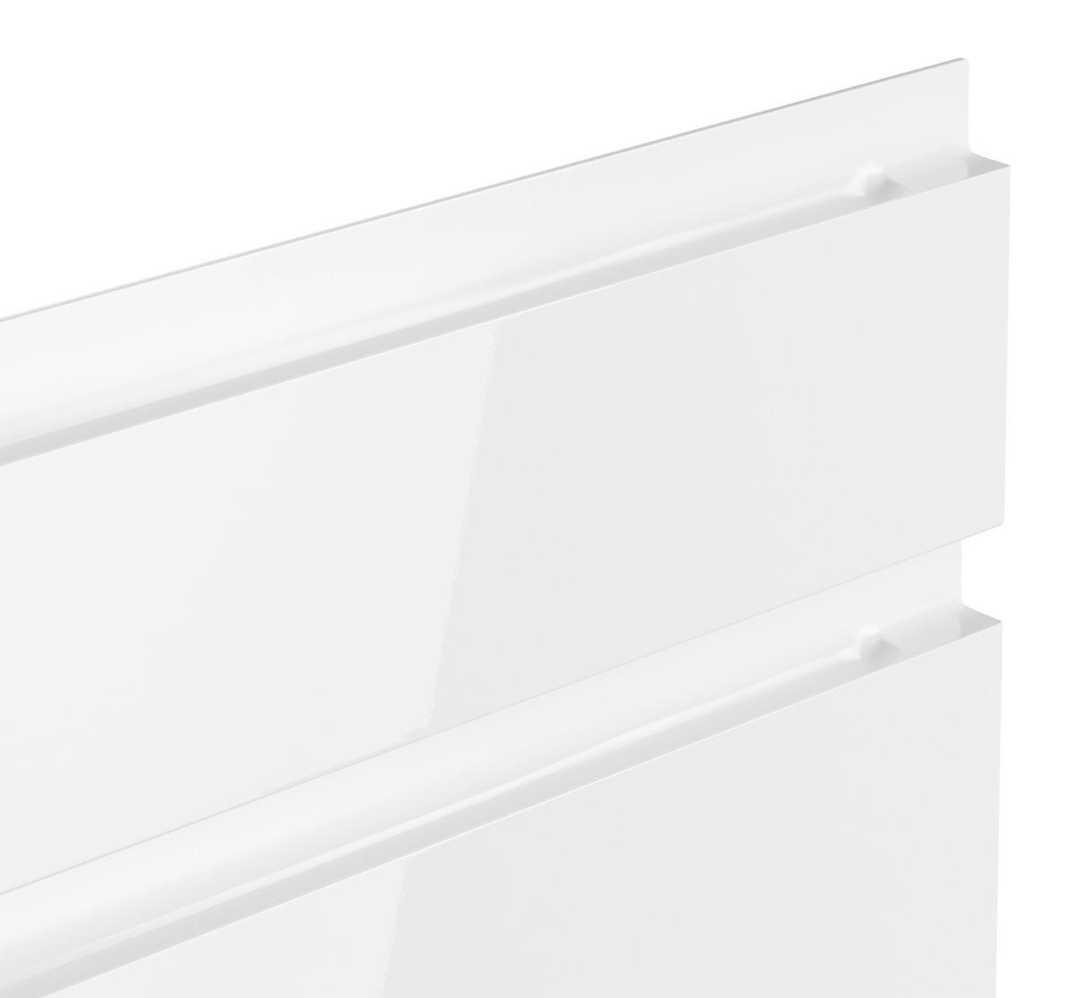 Küchenzeile Monza Ohne Geräte B: 300cm Grau/weiß Inkl. Spüle - Weiß Hochglanz/Weiß, LIFESTYLE, Holzwerkstoff (300cm) - Held