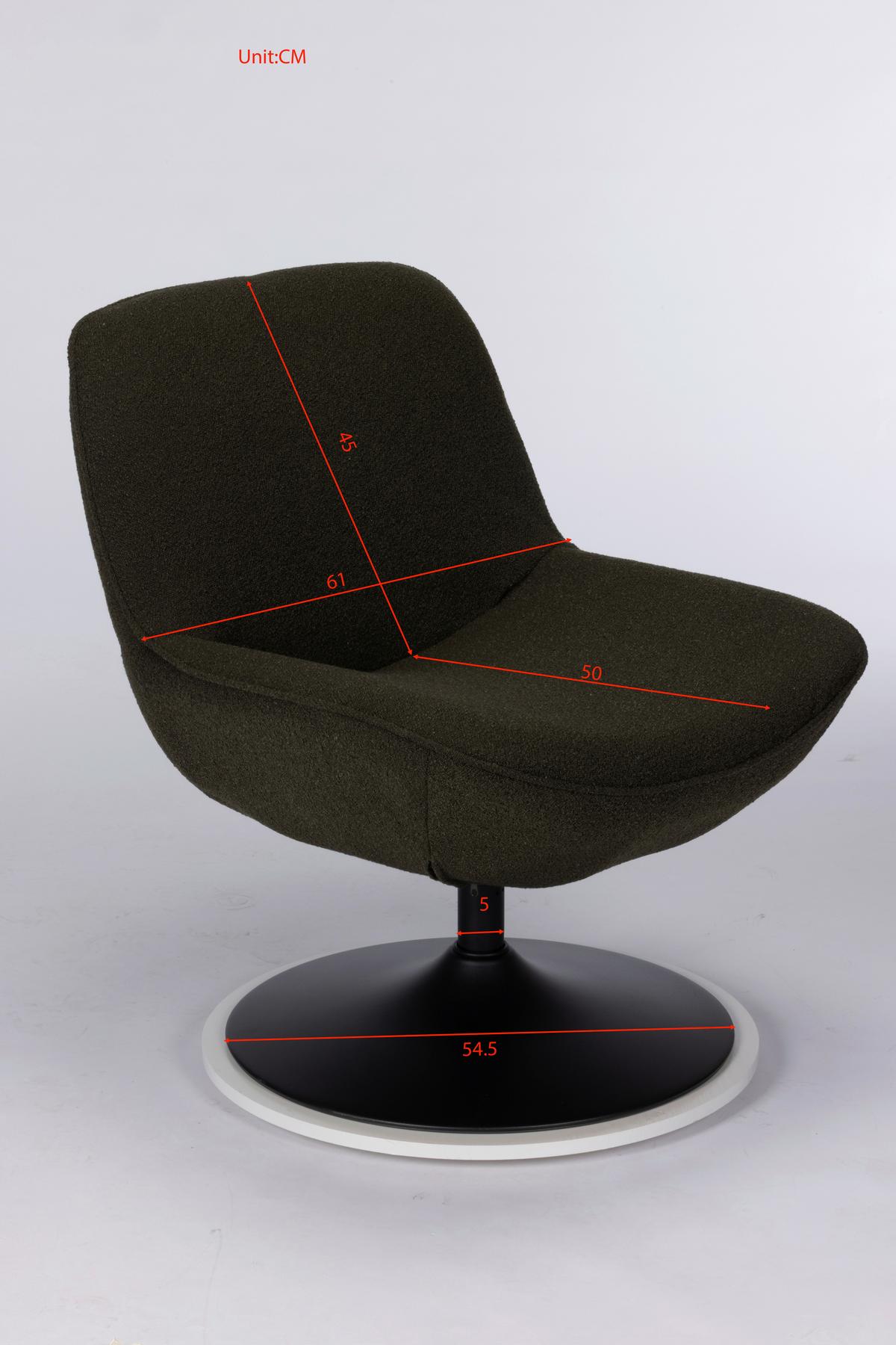 Relaxsessel Ramo Dunkelgrün B: 69 cm - Dunkelgrün/Schwarz, Basics, Textil/Metall (69/77/72cm) - Livetastic
