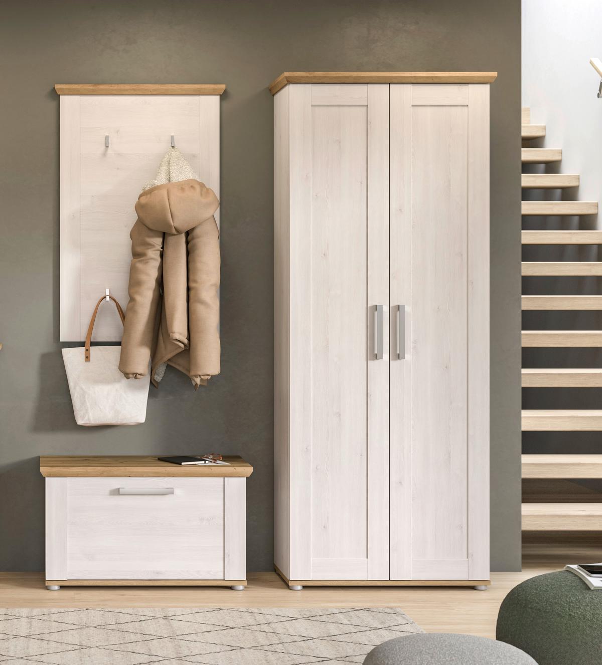 Garderobe Verona 3-teilig Lärche B: 171 Cm - KONVENTIONELL, Holzwerkstoff (171/194/37cm) - MID.YOU
